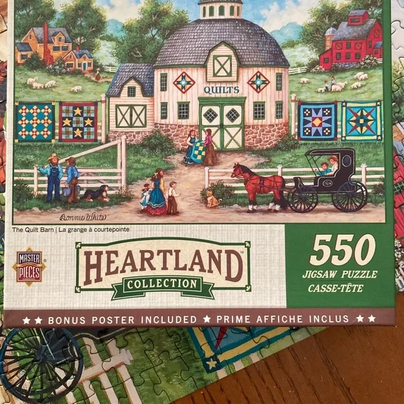The Quilt Barn Puzzle 550 piece - Picture 2 of 7
